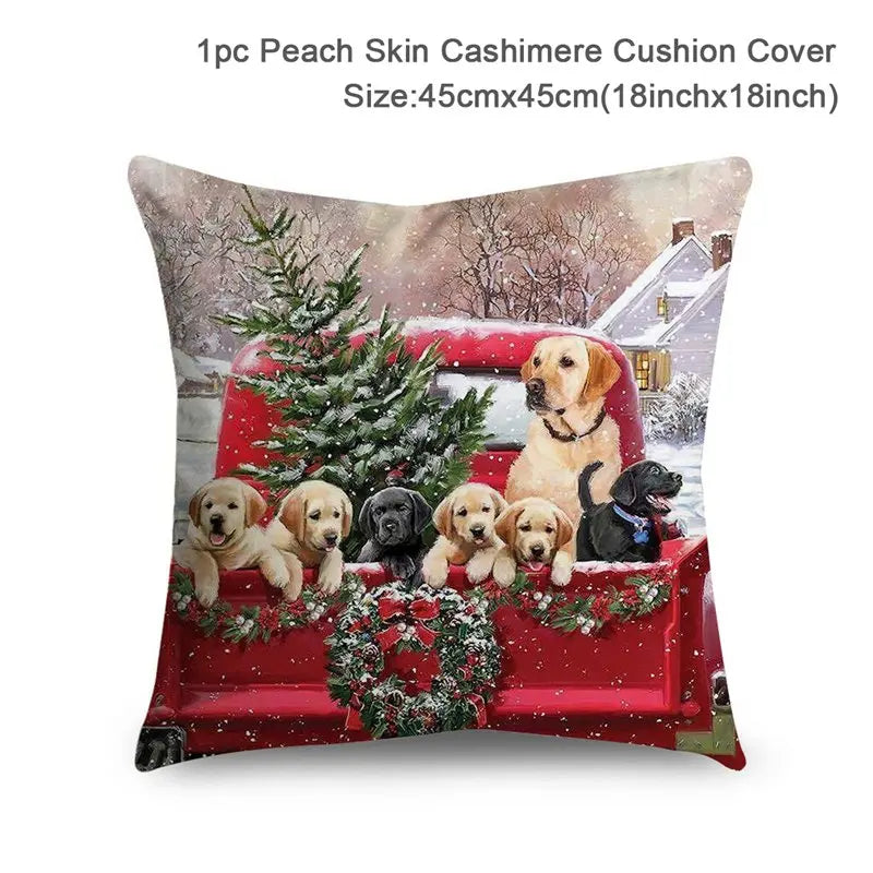 Christmas Cushion Cover Xmas Decorations For Home 2025 Merry Christmas Ornament Pillowcase Natal Navidad New Year 2026 Gifts