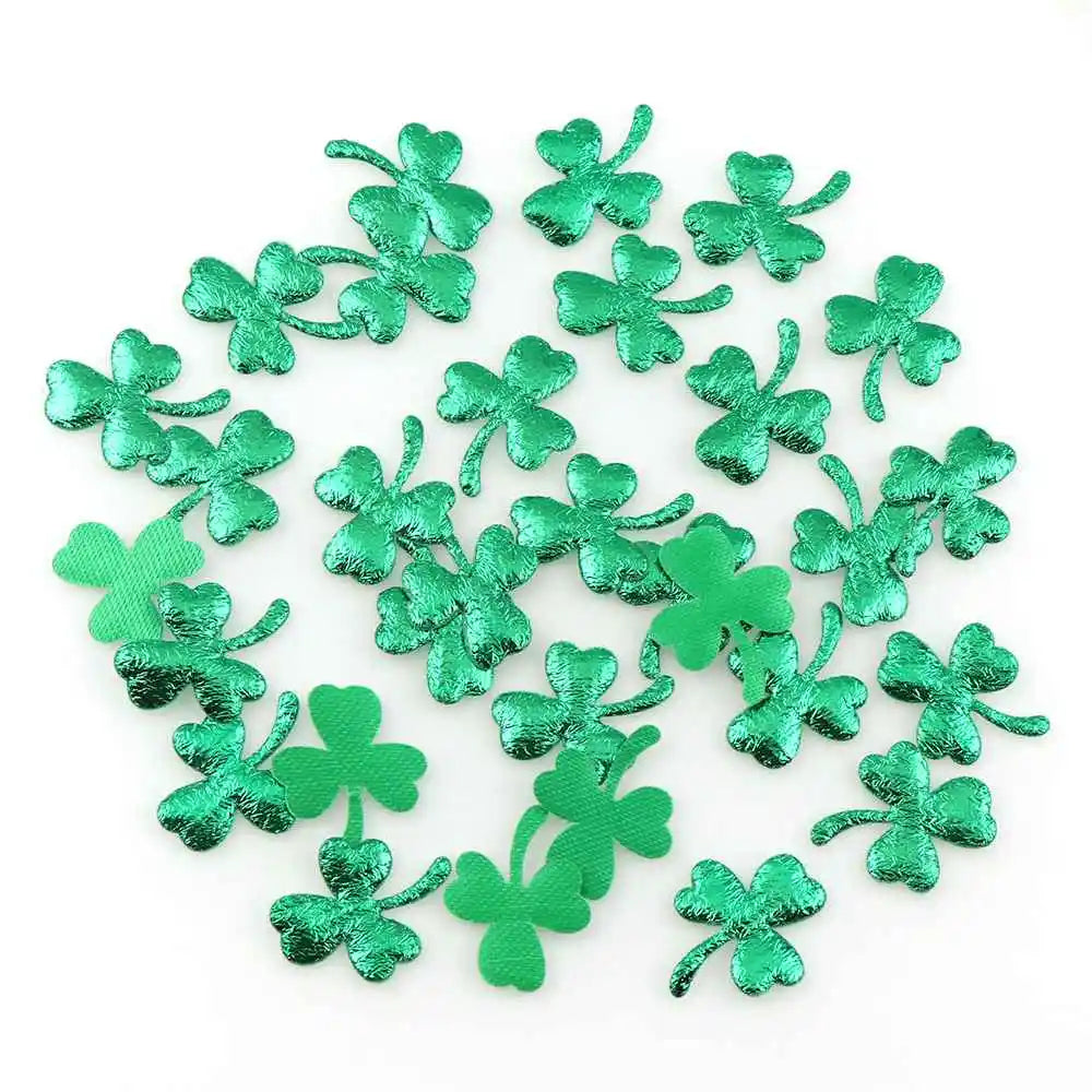 100 Pcs Fabric Laser Shiny Sequins Red Fruit With Green Leaves Christmas Tree Decoration Supplies DIY Art Fabric Accessory