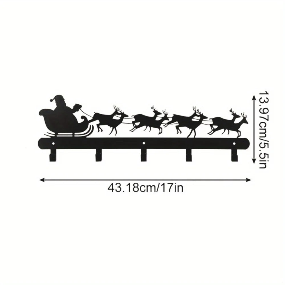 1 pc HELLOYOUNG - Enhance your mantel with Christmas stocking wall hanger. Hook bracket. Holiday decoration Santa, snowman