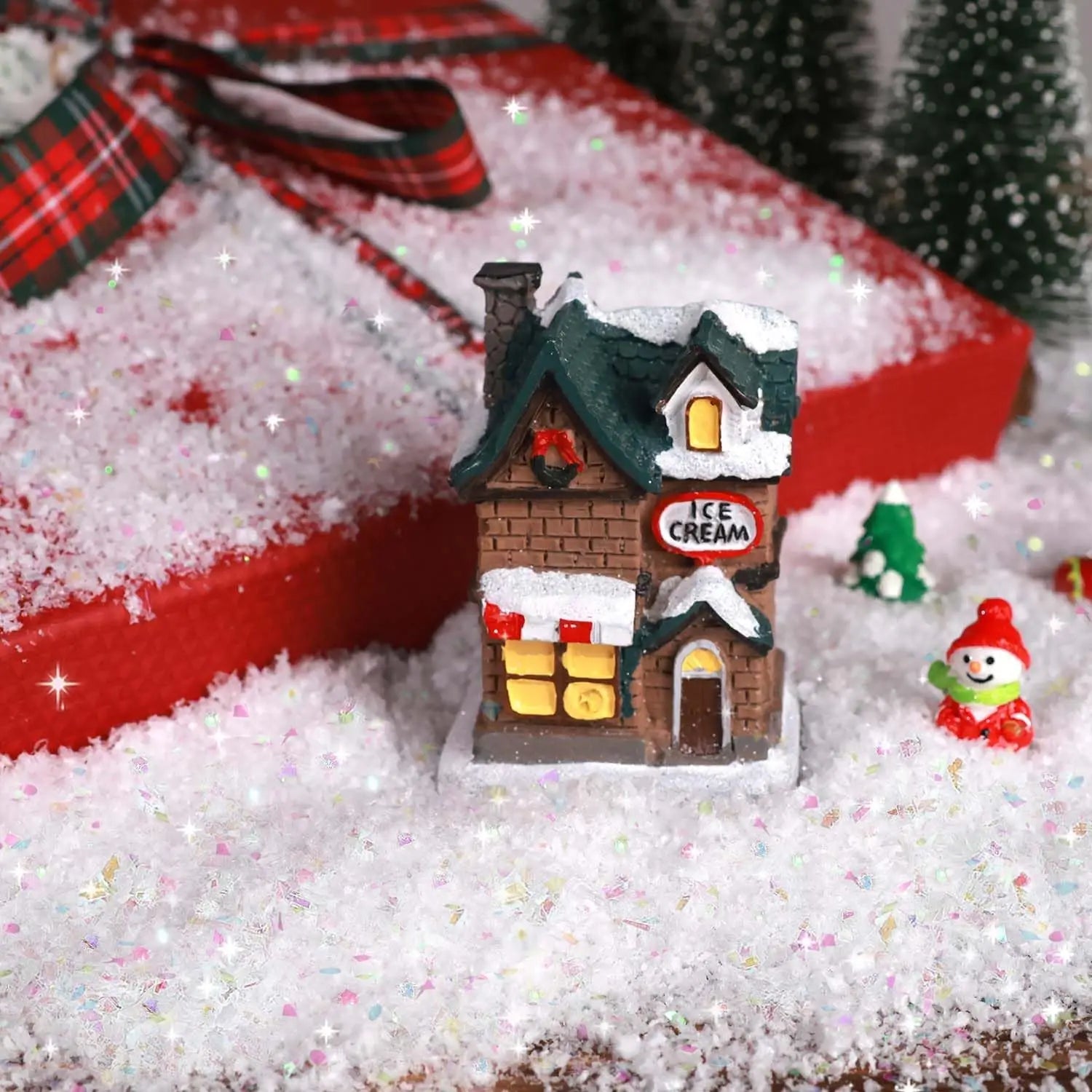 Christmas Artificial Snow Powder White Colorful Fake Snow Snowflakes Snowpowder for Xmas Tree Winter Scene Decor Home Decoration