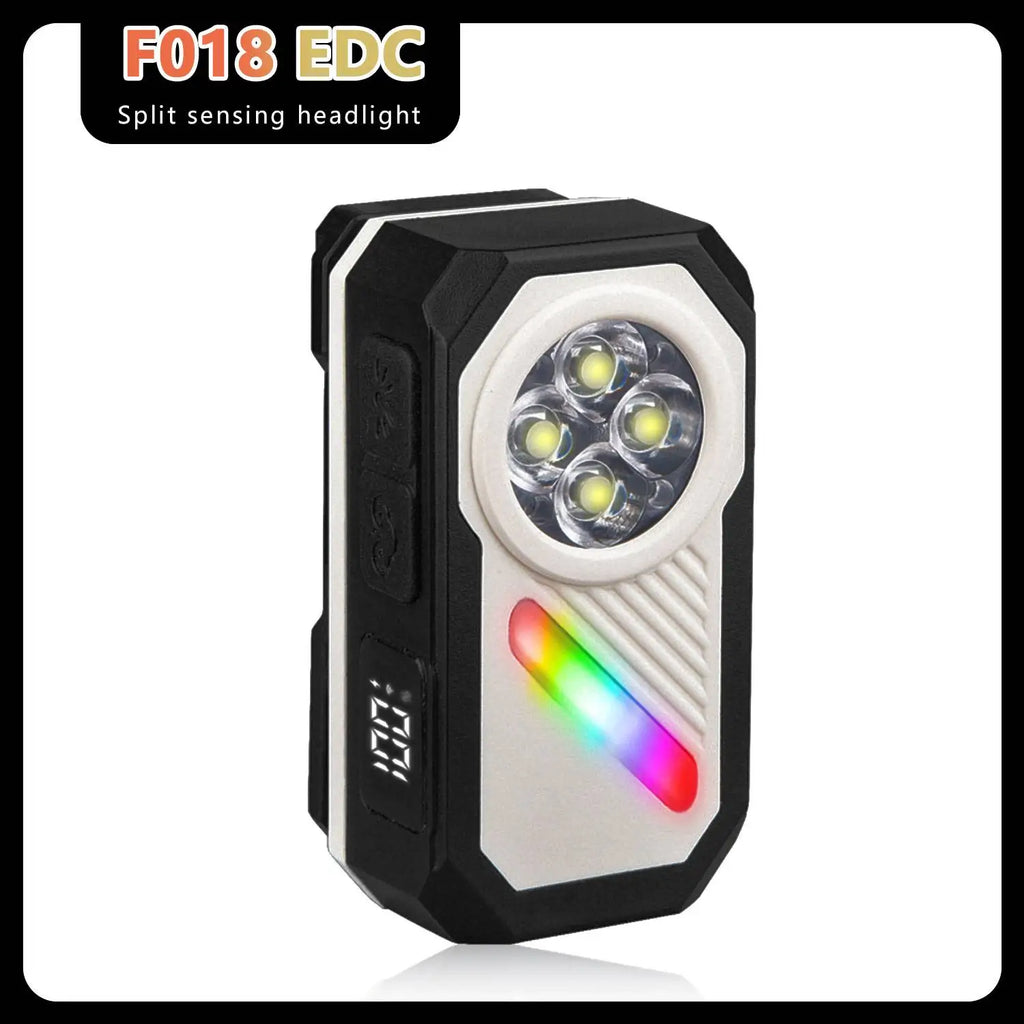 Portable Mini Rechargeable 5 LED Wick Flashlight With Magnet/Clip Waterproof Sensor EDC Torch Sensing Headlight For Outdoor