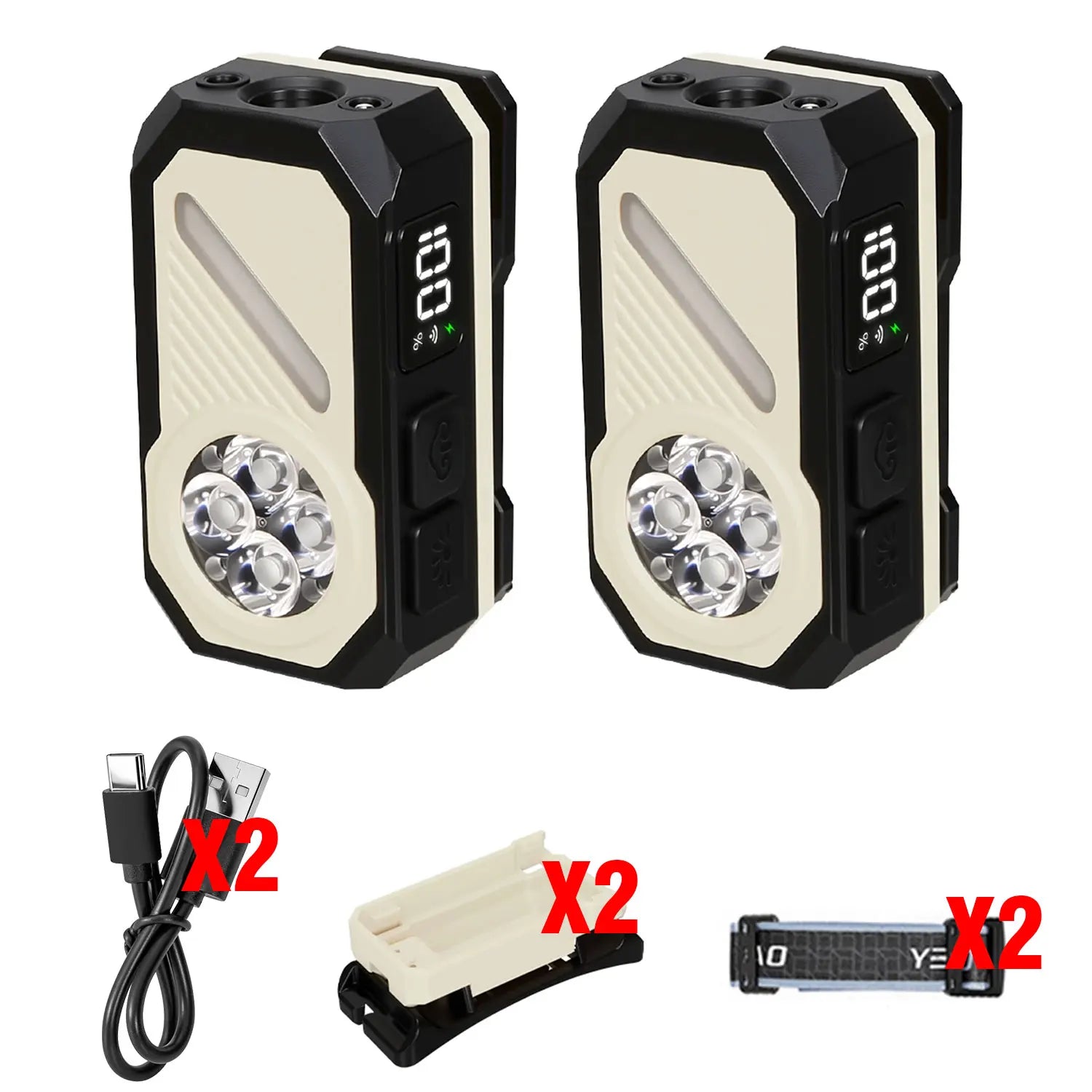 Portable Mini Rechargeable 5 LED Wick Flashlight With Magnet/Clip Waterproof Sensor EDC Torch Sensing Headlight For Outdoor