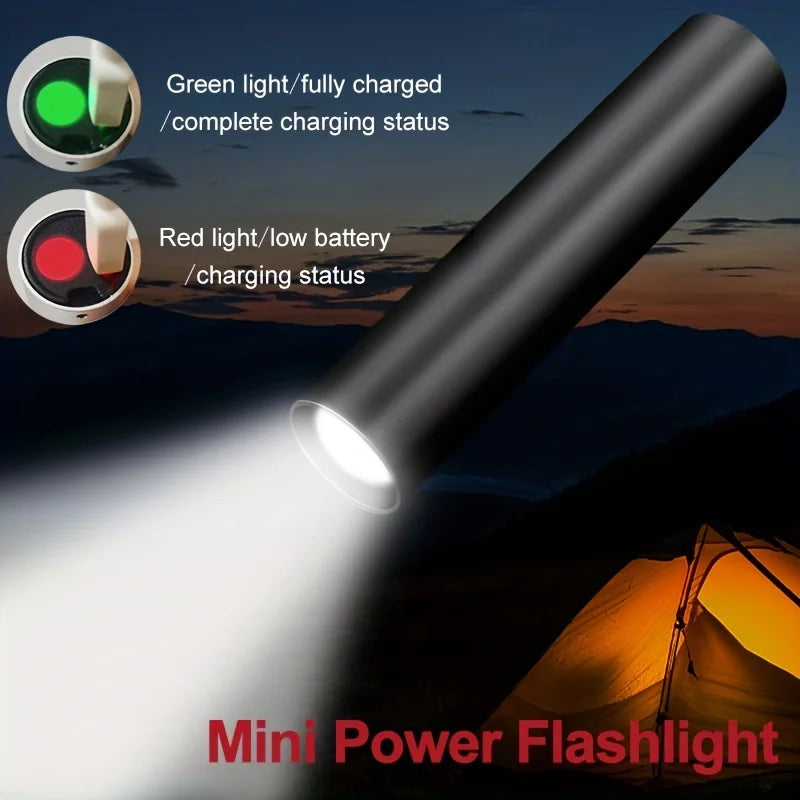 1/2PCS Mini Led Flashlight Q5 Zoom Focus Torch Lamp 400LM Built In Battery Waterproof Lamp Outdoor Camping Fishing Flashlight