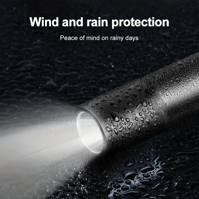 1/2PCS Mini Led Flashlight Q5 Zoom Focus Torch Lamp 400LM Built In Battery Waterproof Lamp Outdoor Camping Fishing Flashlight