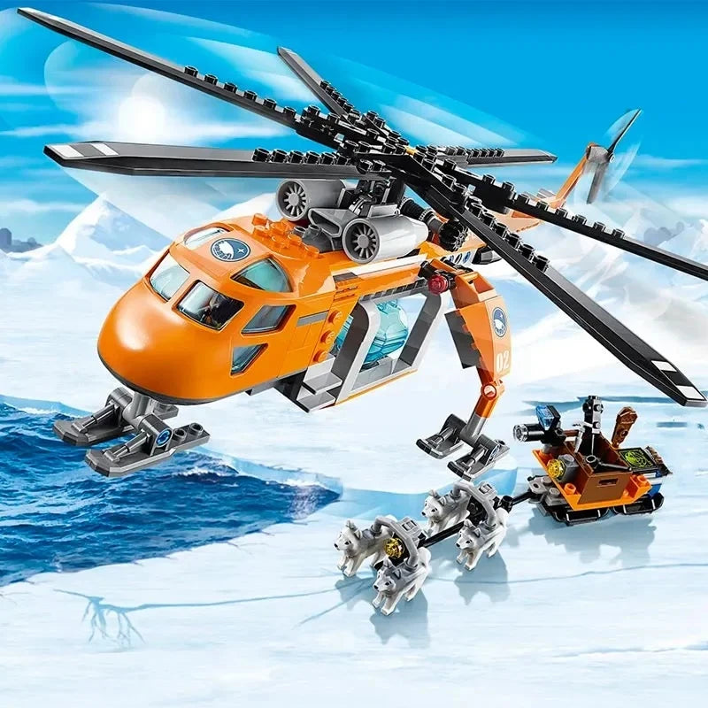 Suitable for urban series polar exploration Arctic ocean giant ship building blocks children's assembly toys Christmas gifts