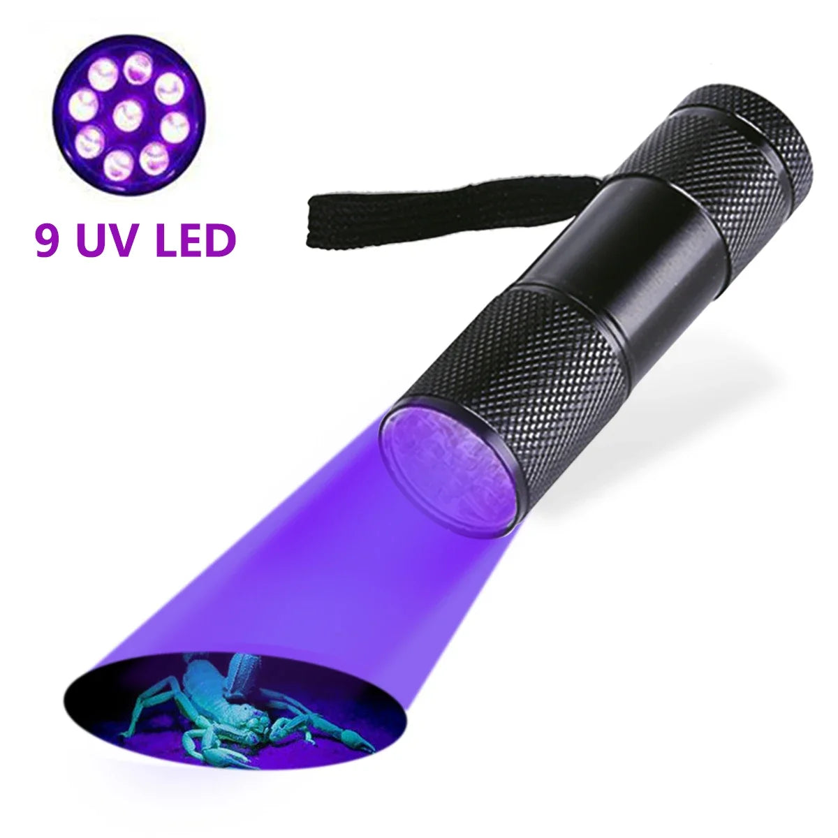 Super Powerful UV Flashlight 51LED 21LED 12LED 395-400nm Black Light Flashlights UV Light Detector for Pet Urine Stains