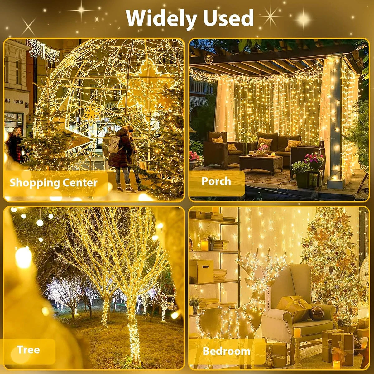 20M-100M Fairy Lights LED String Garland Christmas Light Outdoor For Garden Terrace Tree Street Wedding Party Decoration