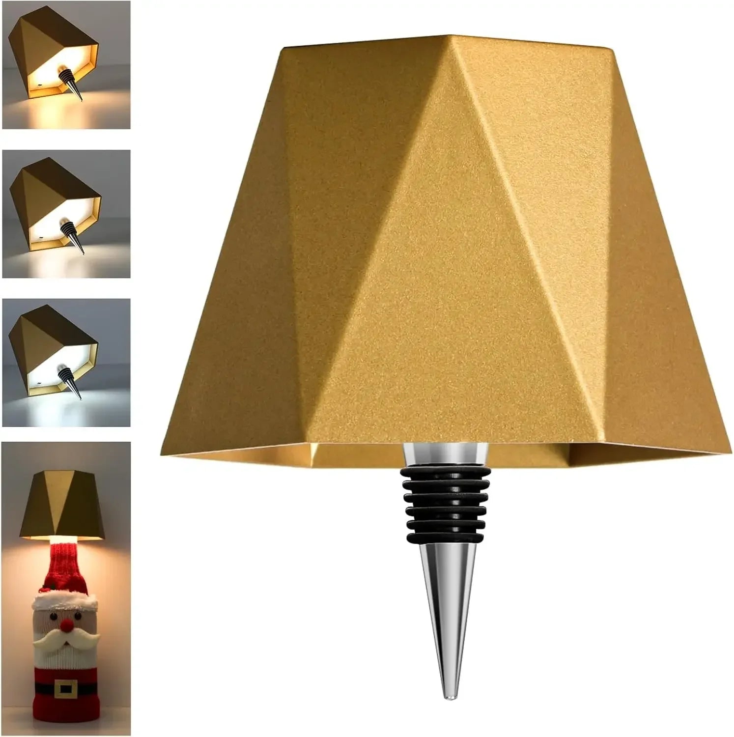 Lampe de table en forme de bouteille sans fil, commande tactile, 3 couleurs, gradation en continu, veilleuse adaptée au bar,