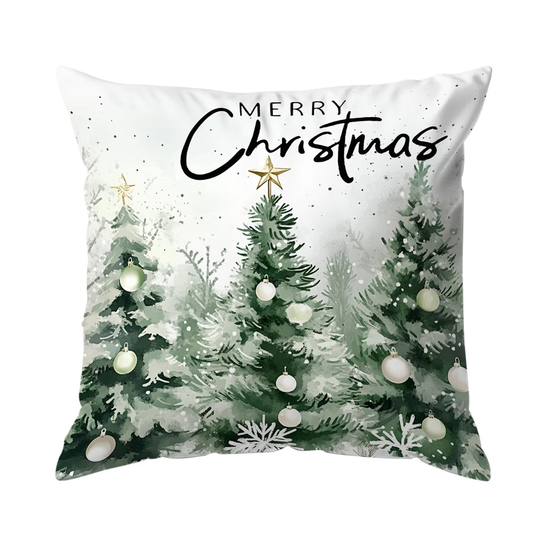 Christmas Winter Village Decorative Pillowcase 18X18 Inch Pillow Covers Throw Pillows Cushion Cases for Home Car Sofa 1pcs/4pcs