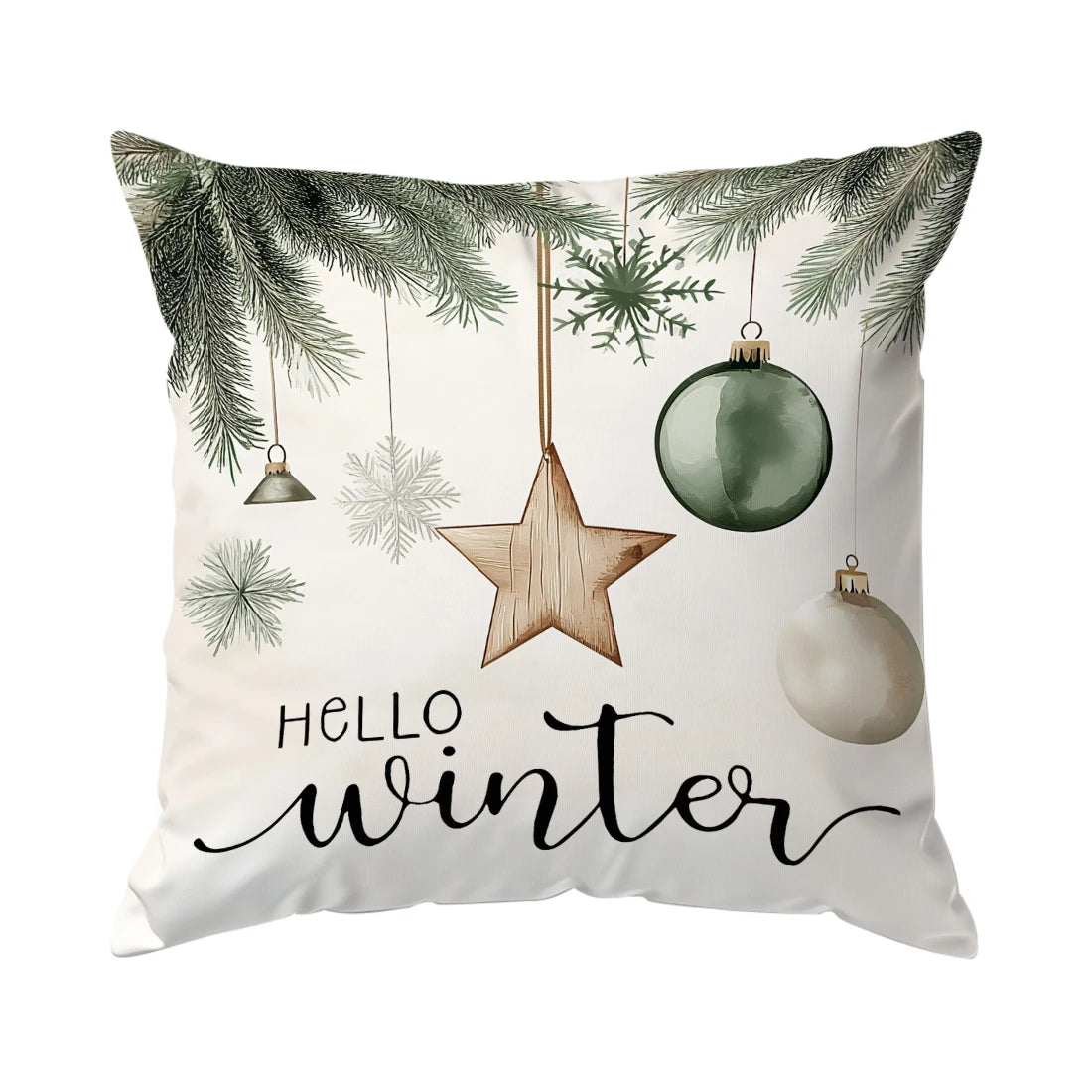 Christmas Winter Village Decorative Pillowcase 18X18 Inch Pillow Covers Throw Pillows Cushion Cases for Home Car Sofa 1pcs/4pcs