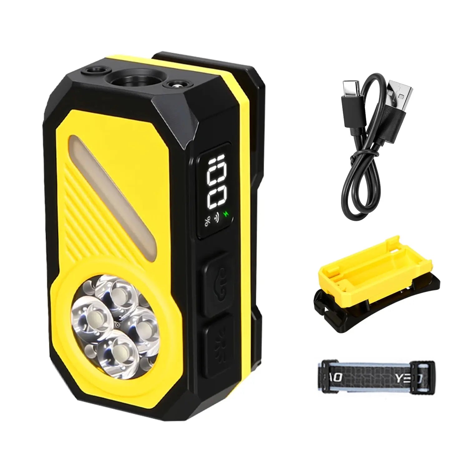 Portable Mini Rechargeable 5 LED Wick Flashlight With Magnet/Clip Waterproof Sensor EDC Torch Sensing Headlight For Outdoor